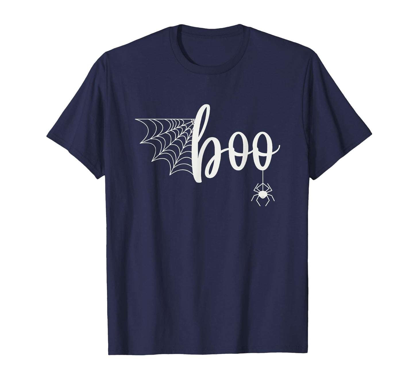 Boo Spider Web Halloween Spooky Spider Design With Creepy T-Shirt