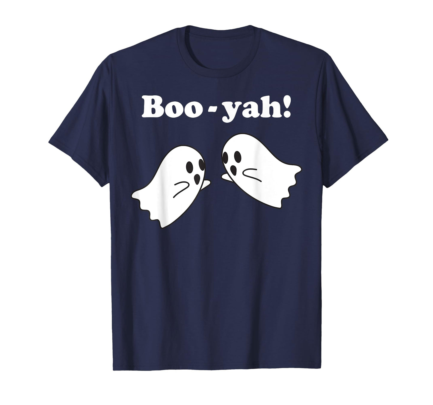 Halloween Apparel Boo-Yah Ghost Text T-Shirt