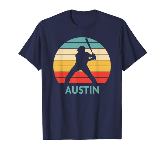 Austin Name Gift Personalized Baseball T-Shirt