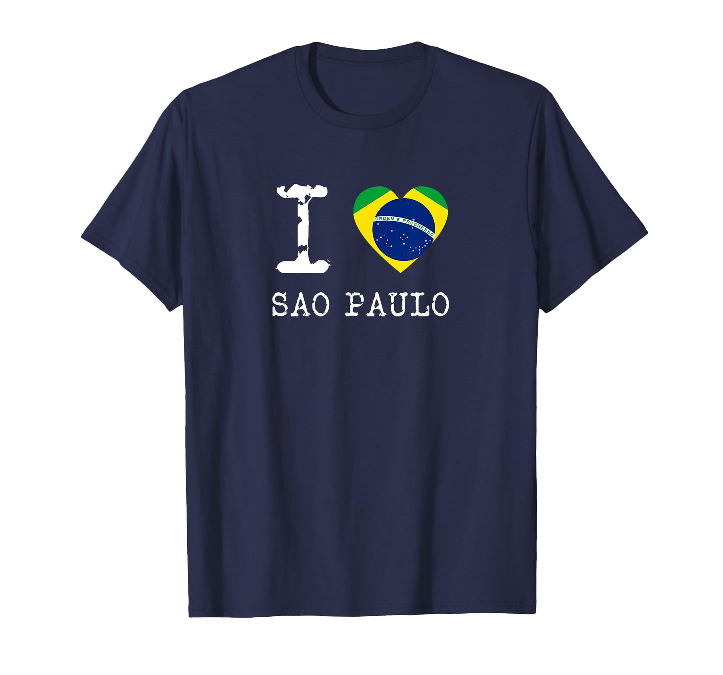 I Love Sao Paulo T-Shirt Brazil Flag