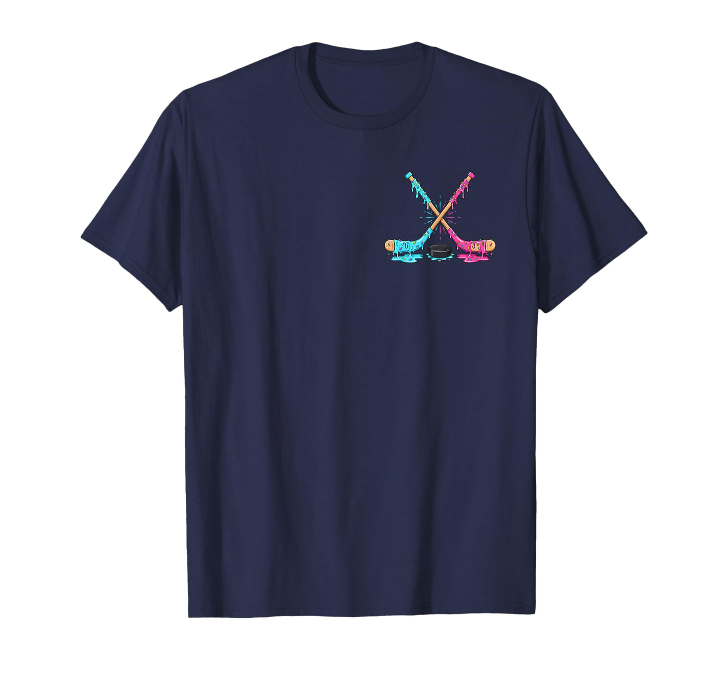 Ice Hockey Ice Cream Drip Sport Players Sprinkle Gaming T-Shirt