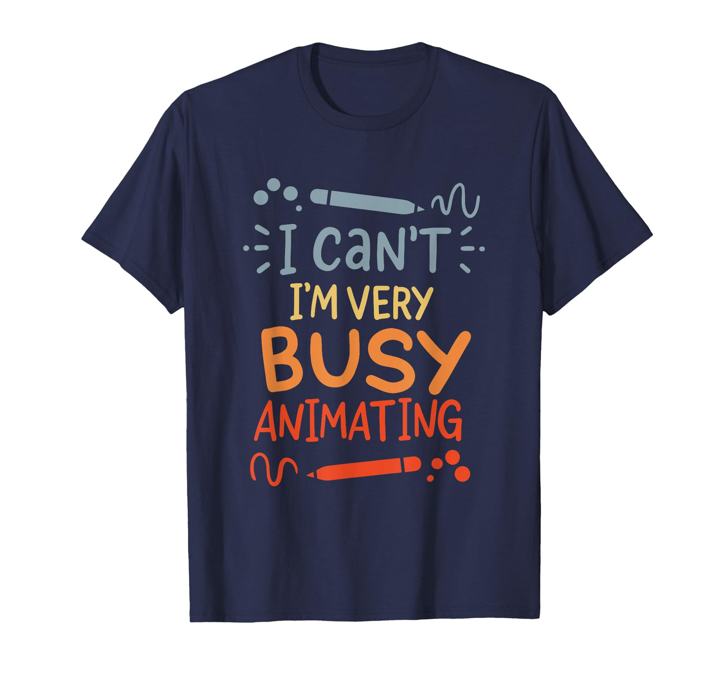 Funny Animation Artist T-Shirts Unisex-Adults Black Cartoon T-Shirt Small