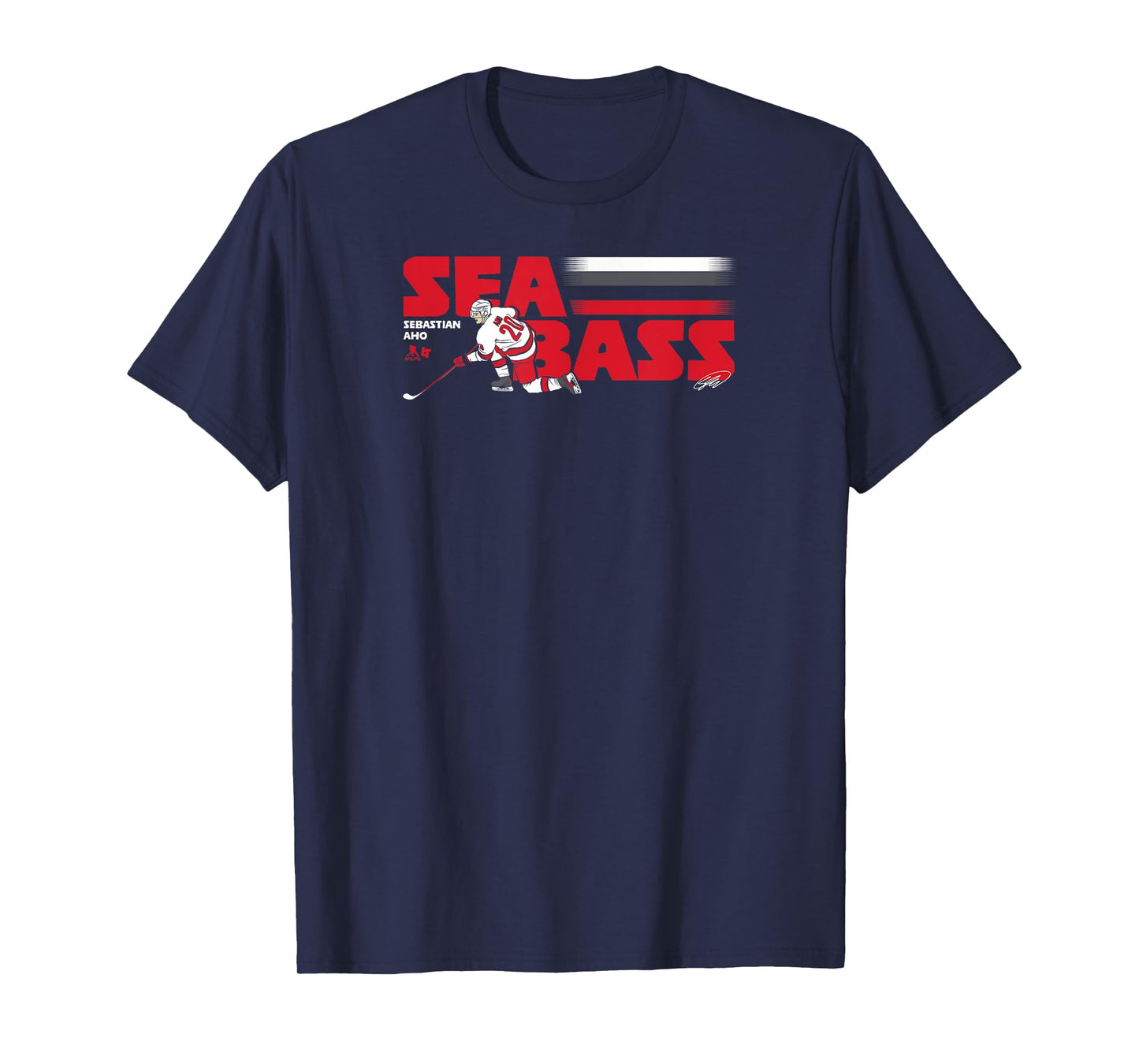 Sebastian Aho: Sea Bass - Carolina Hockey T-Shirt