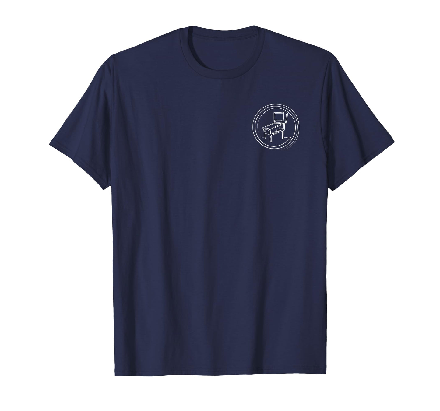 Pinball Machine Badge Minimalist One Line Drawing T-Shirt