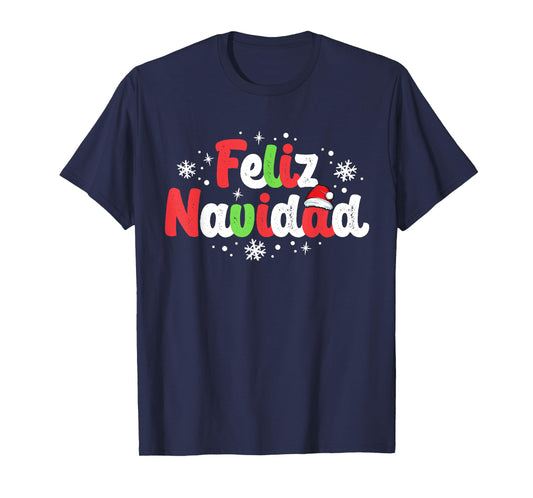 Feliz Navidad Matching Family Spanish Christmas Mexican Xmas T-Shirt