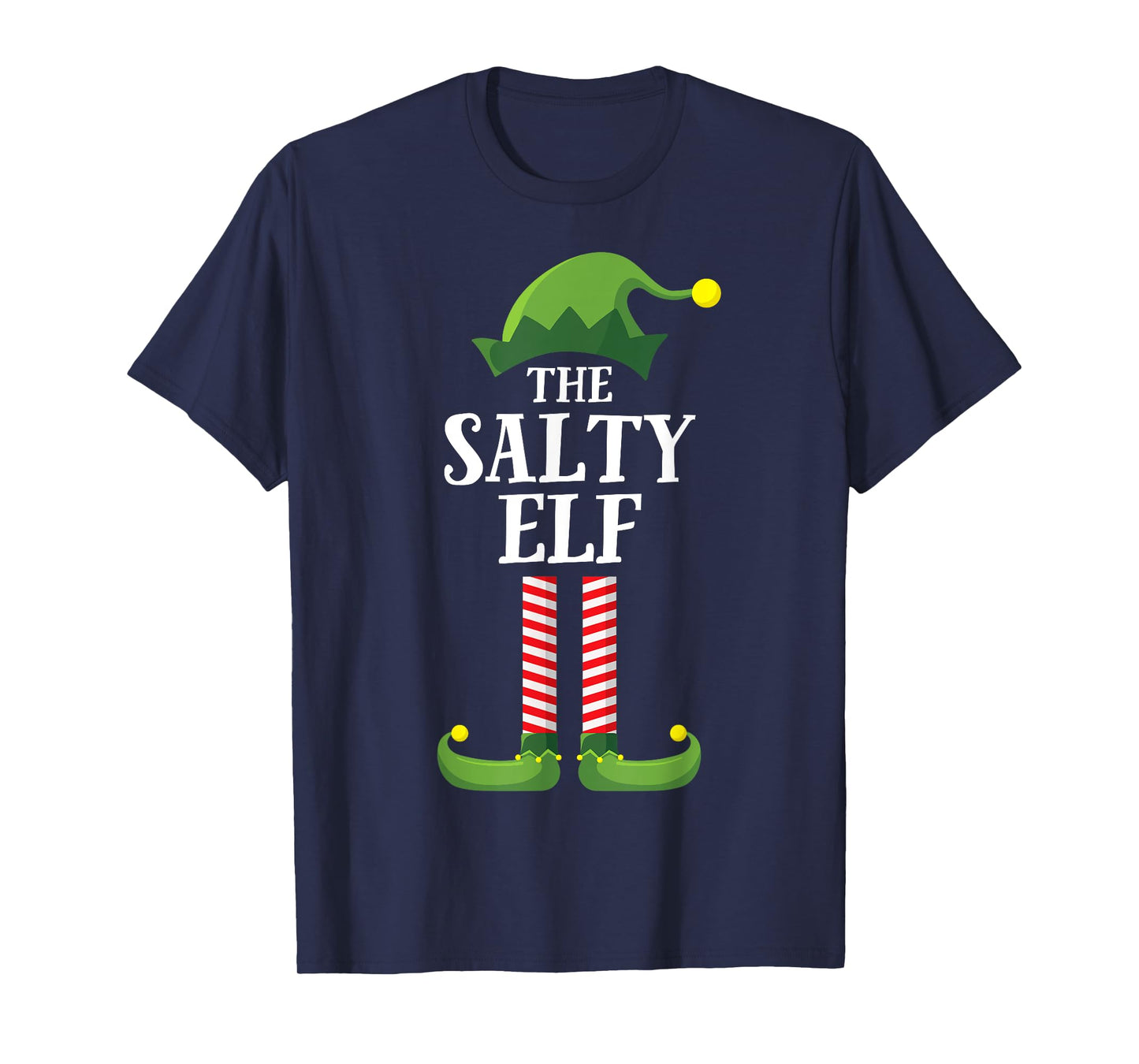 Salty Elf Matching Family Group Christmas Party Funny Elf T-Shirt