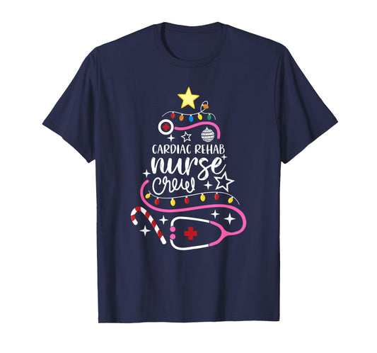 Cardiac Rehab Nurse Crew Merry Christmas Cardiology Nursing T-Shirt