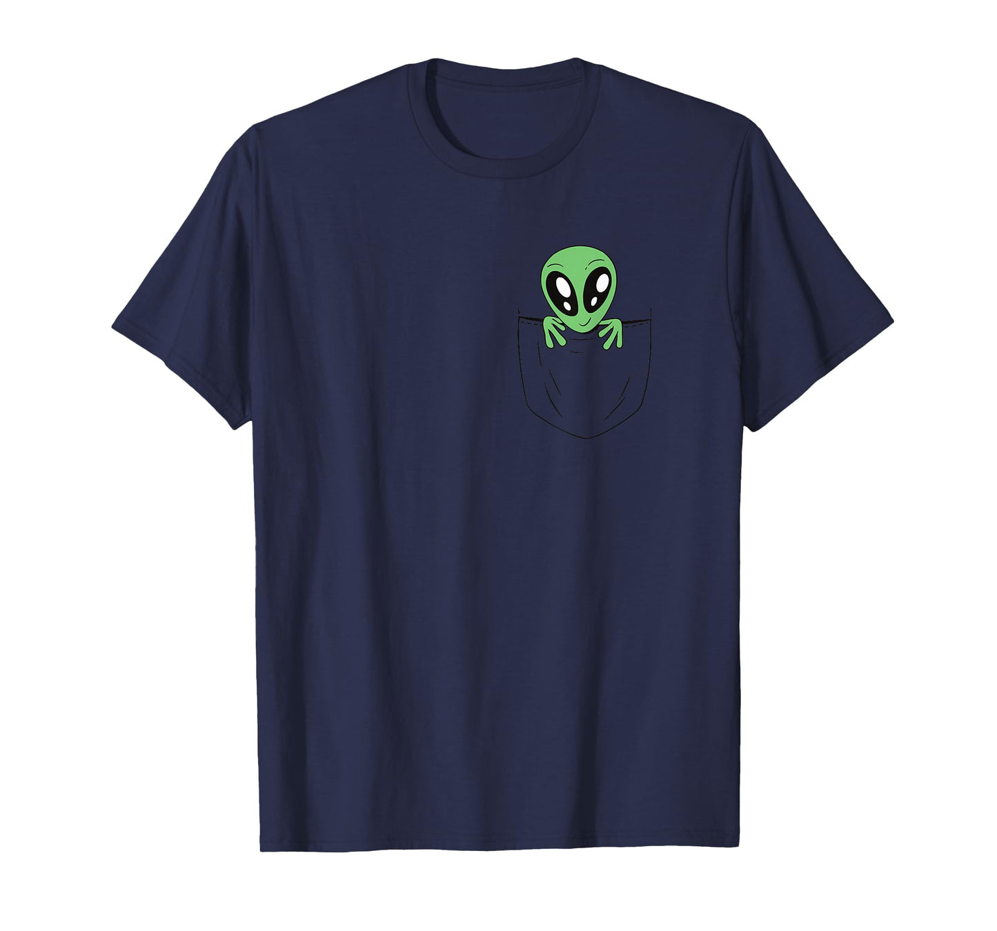 Green Alien in a Bag, Fun Sci-Fi Graphics T-Shirt