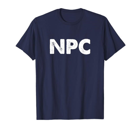 NPC LARP Larping T-Shirt - Black Unisex Adults' T-Shirt - Small - Crew Neck - Short Sleeve - Modern Casual - Letter Print
