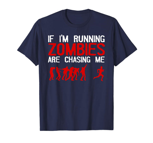 Zombie Running Design For Men Women Halloween Funny Running T-Shirt