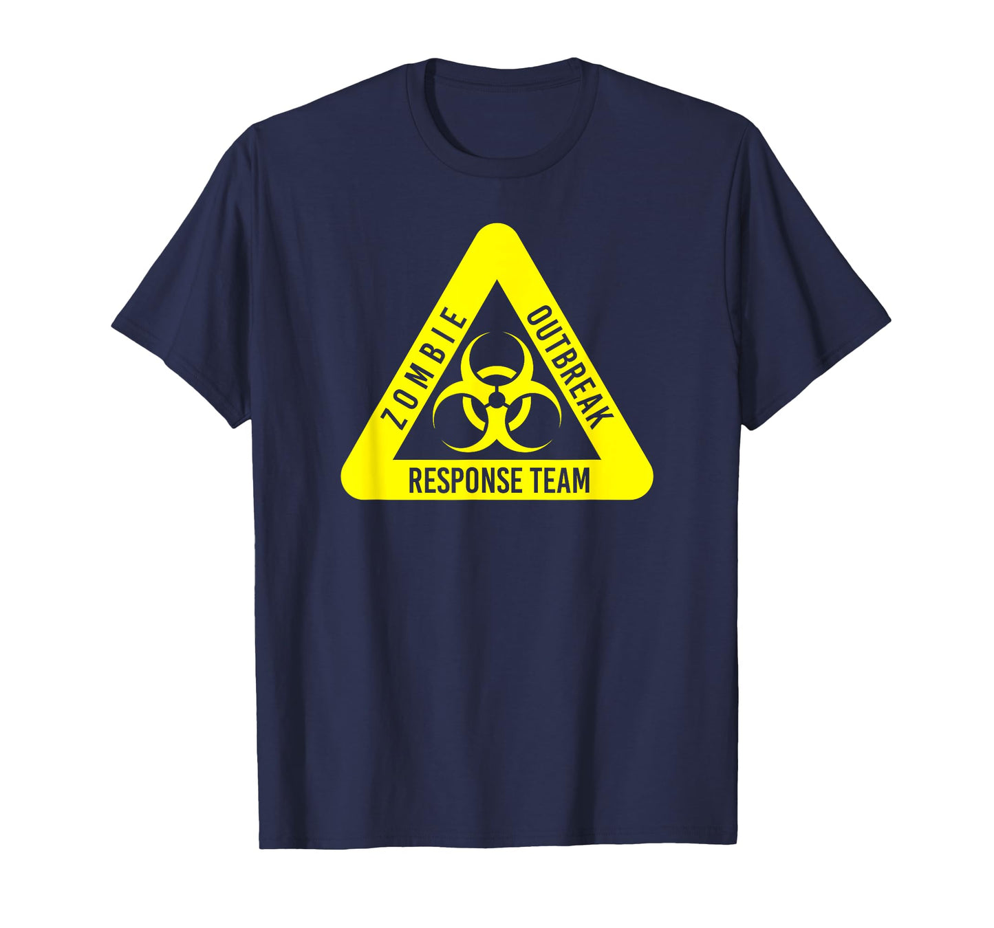 Zombie Outbreak Response Funny Biohazard In Yellow T-Shirt