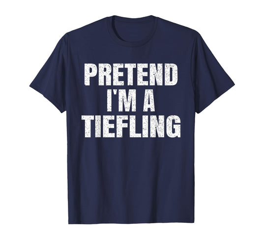 Pretend I'm A Tiefling Easy Halloween Family Group Costume T-Shirt