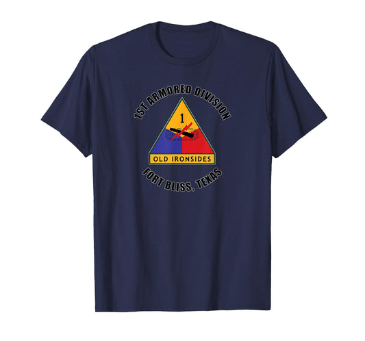 1st Armored Division Fort Bliss Texas Emblem Veteran Gift T-Shirt