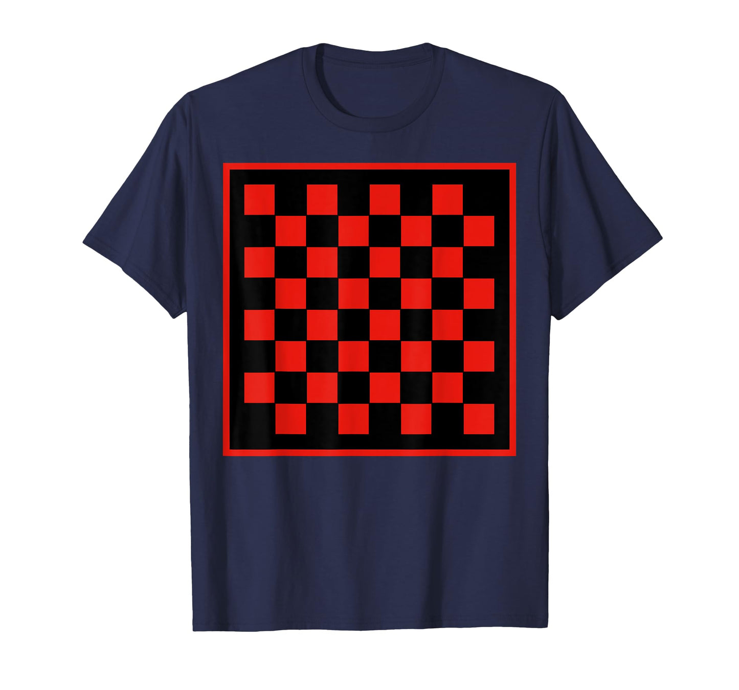 Funny Black & Red Checkerboard Gift Chess Lover Board Game T-Shirt