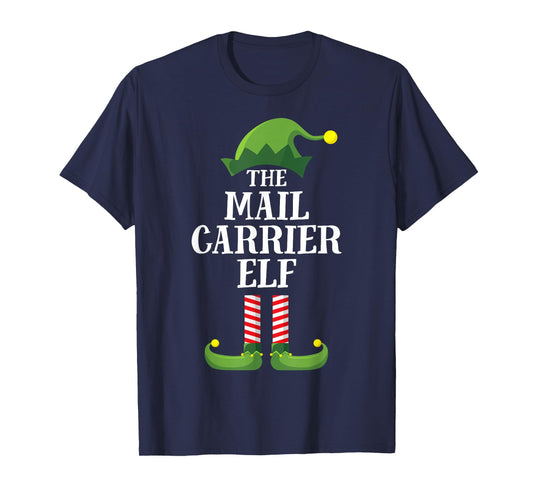 Mail Carrier Elf Matching Family Group Christmas Party PJ T-Shirt
