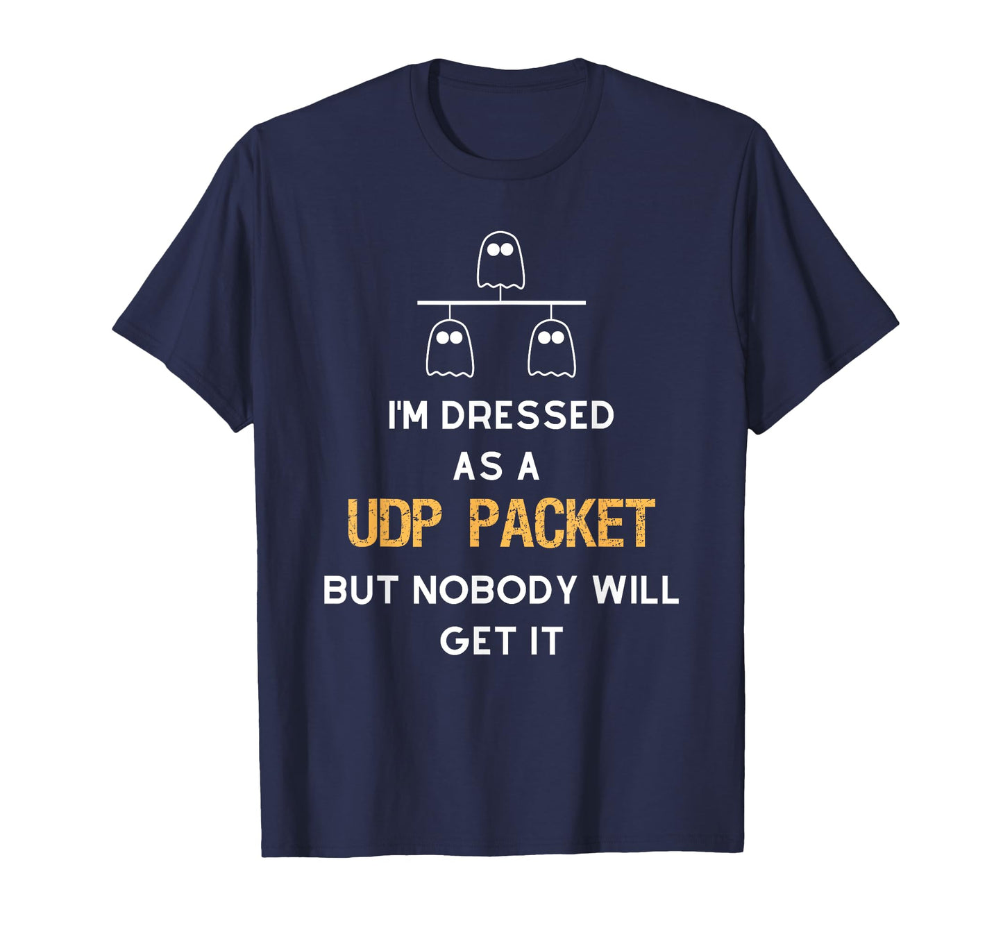 UDP Packet Ghost Halloween - Network Engineer Costume T-Shirt