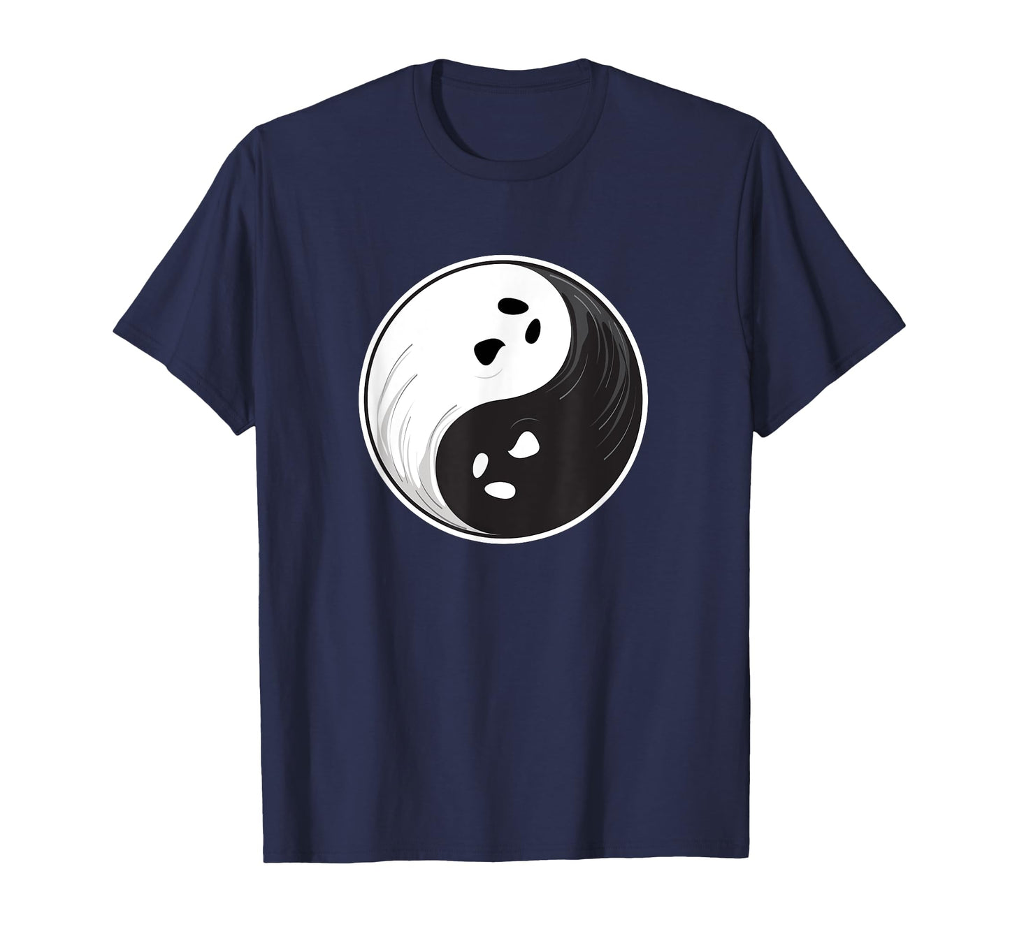 Halloween Ghosts Yin Yang T-Shirt