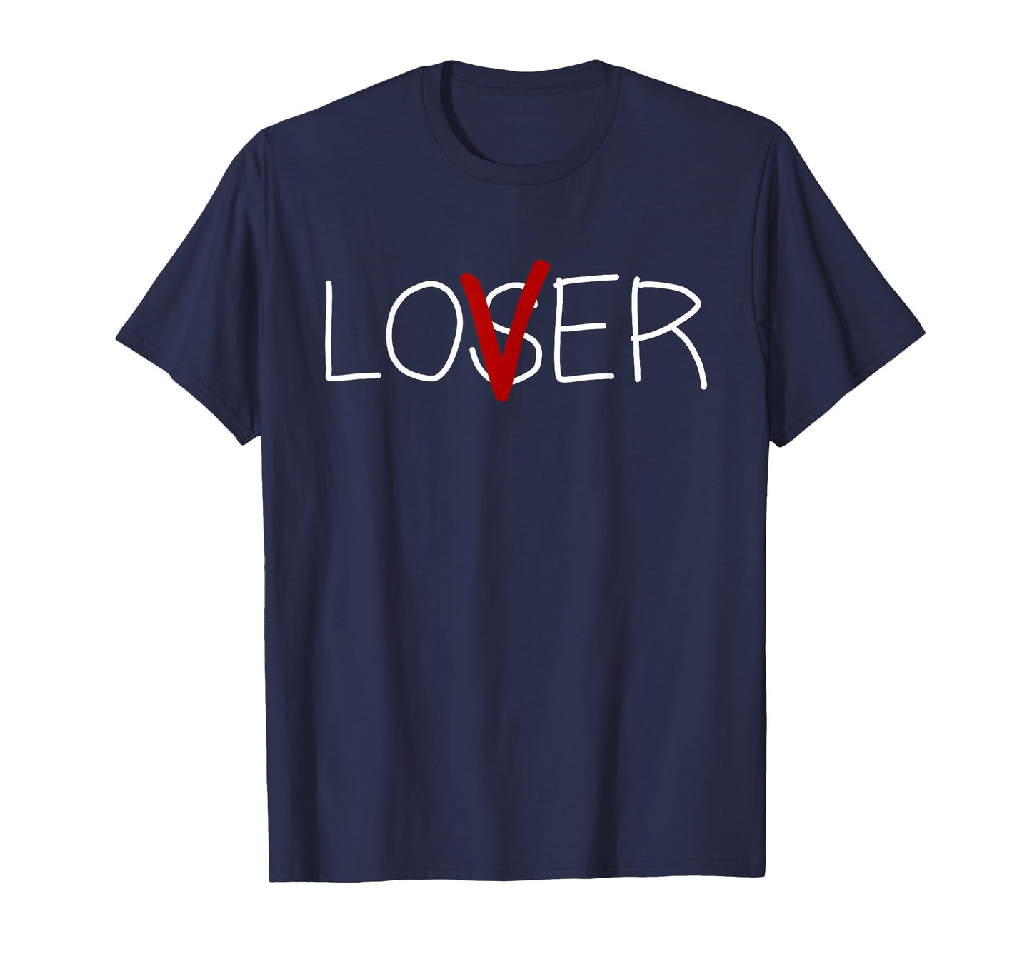 Loser Lover Club Co. Loser Lover Horror T-Shirt, Unisex-Adults, Short Sleeve, Black, Small