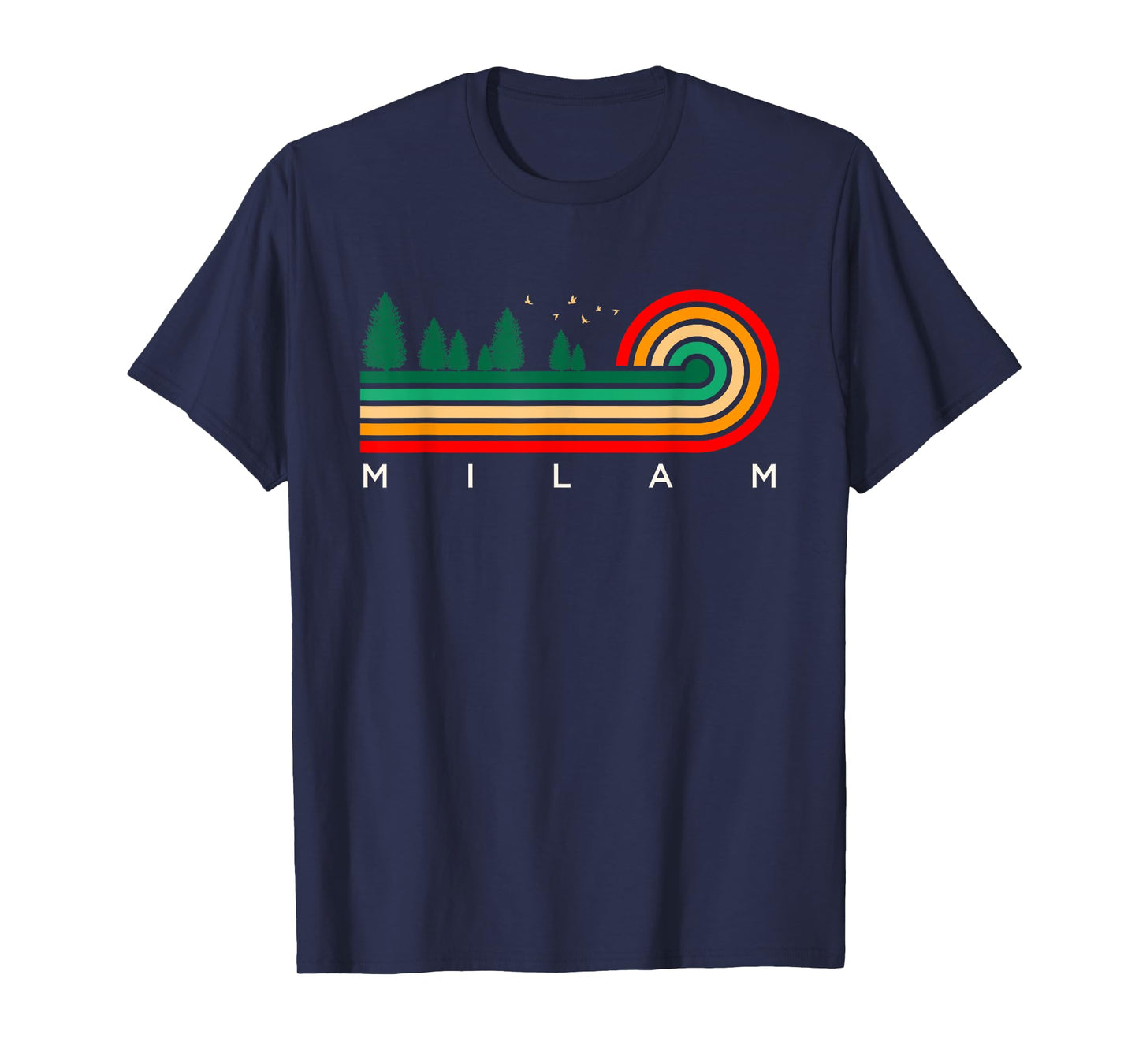 Evergreen Vintage Stripes Milam, Texas T-Shirt