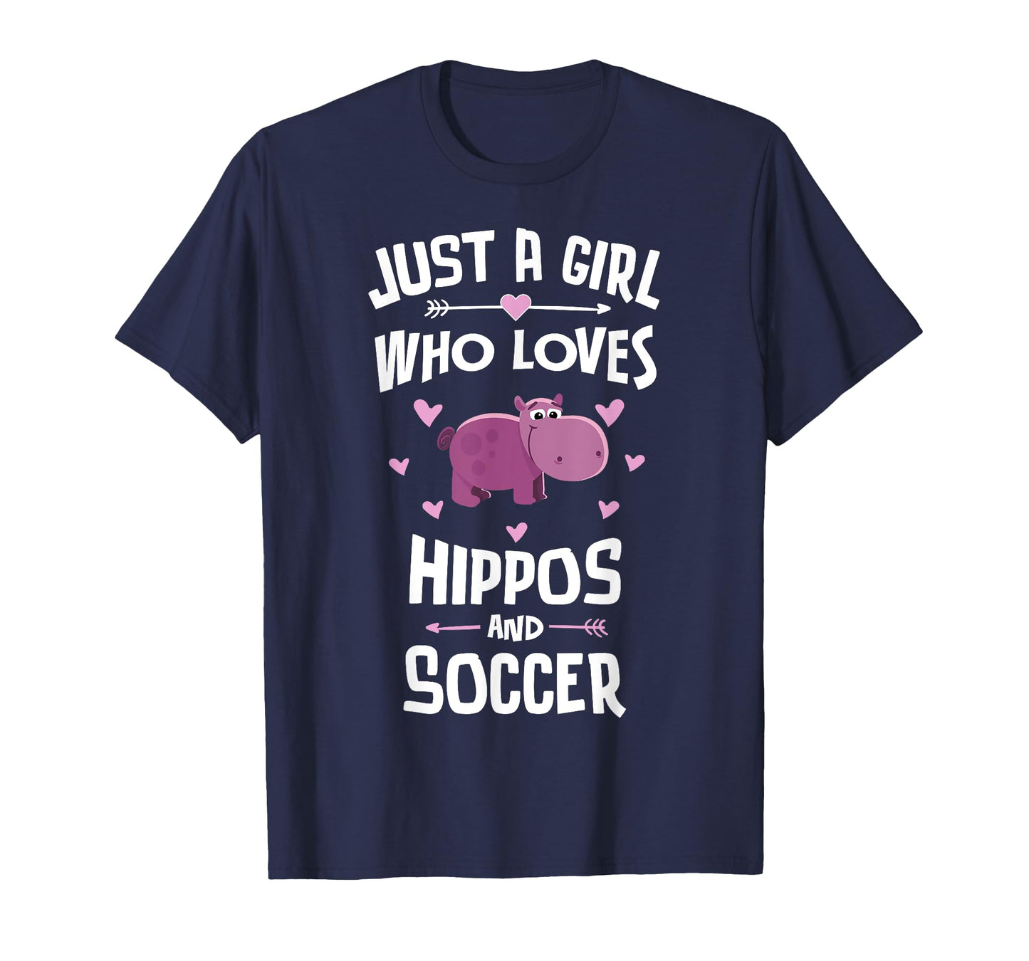 Hippos And Soccer Gifts for Girls Women T-Shirt