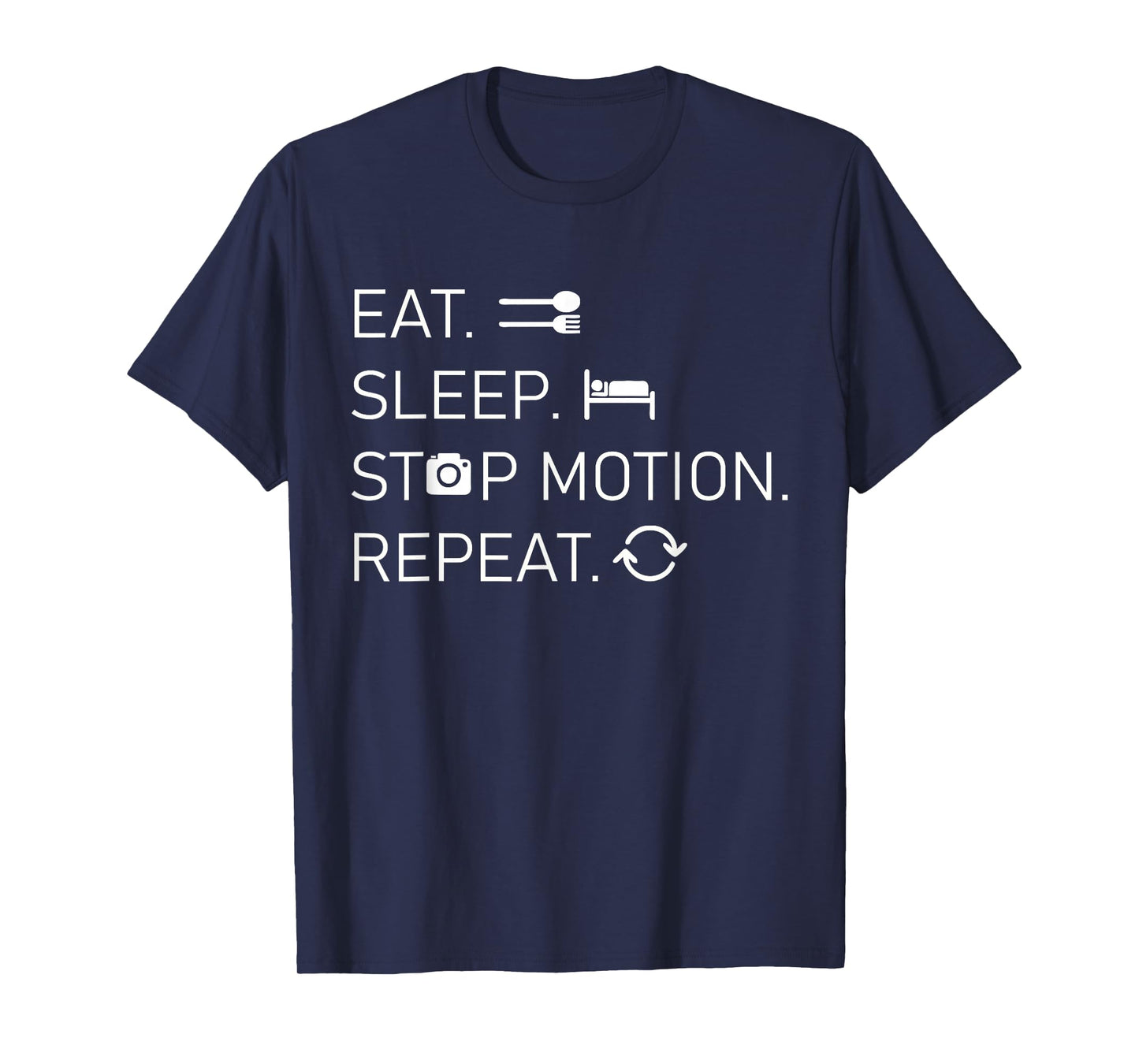 Stop Motion - Eat Sleep Repeat - Film Technology T-Shirt