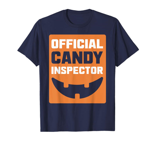 Pumpkin Official Candy Inspector Halloween T-Shirt
