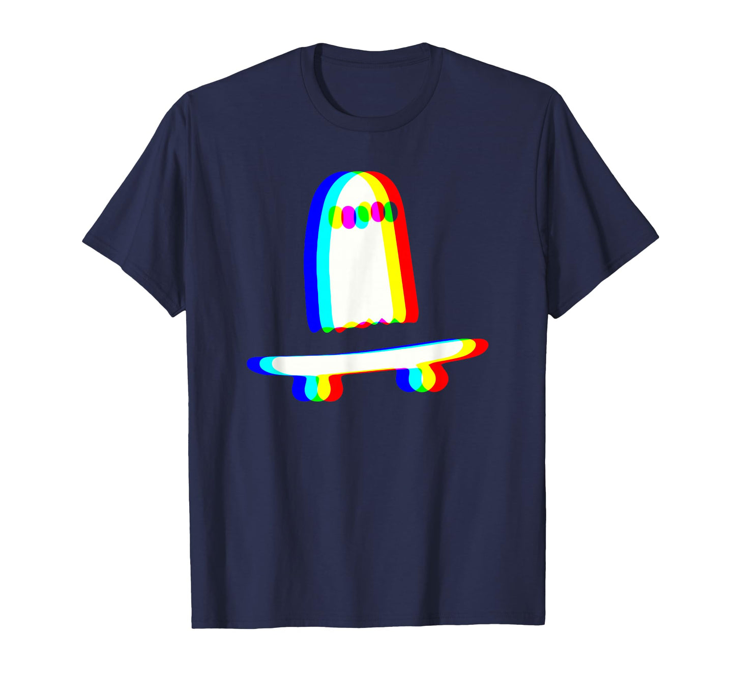Ghost Skateboard Vaporwave Techno Rave EDM Music Halloween T-Shirt
