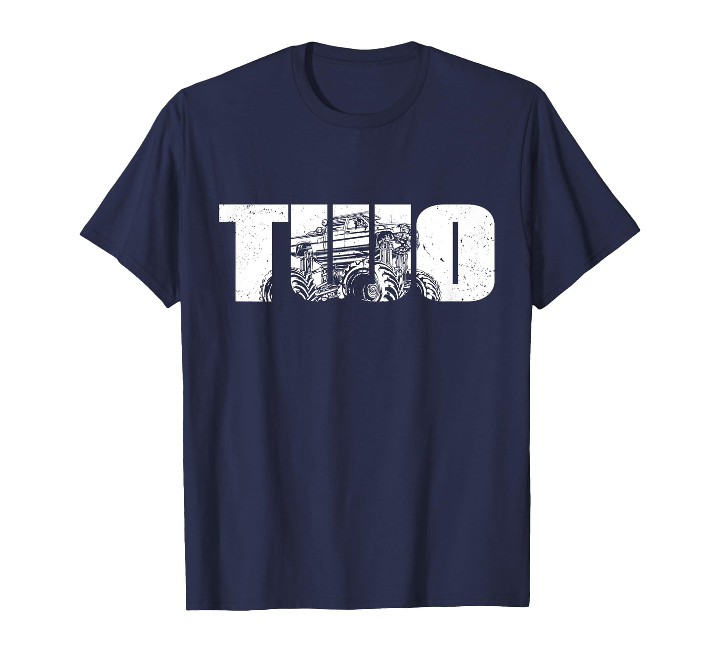 2 Year Old Shirt 2nd Birthday Monster Truck Boys Girls Kid T-Shirt