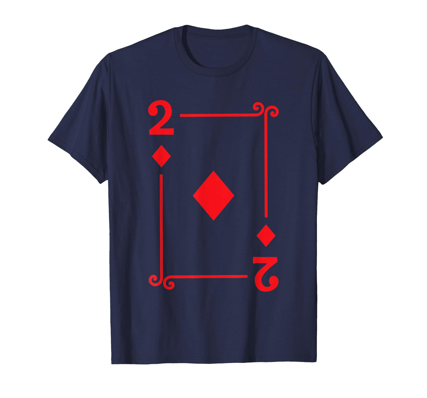 Playing Card Costume Tees - 2 Diamonds Card - Two Card T-Shirt