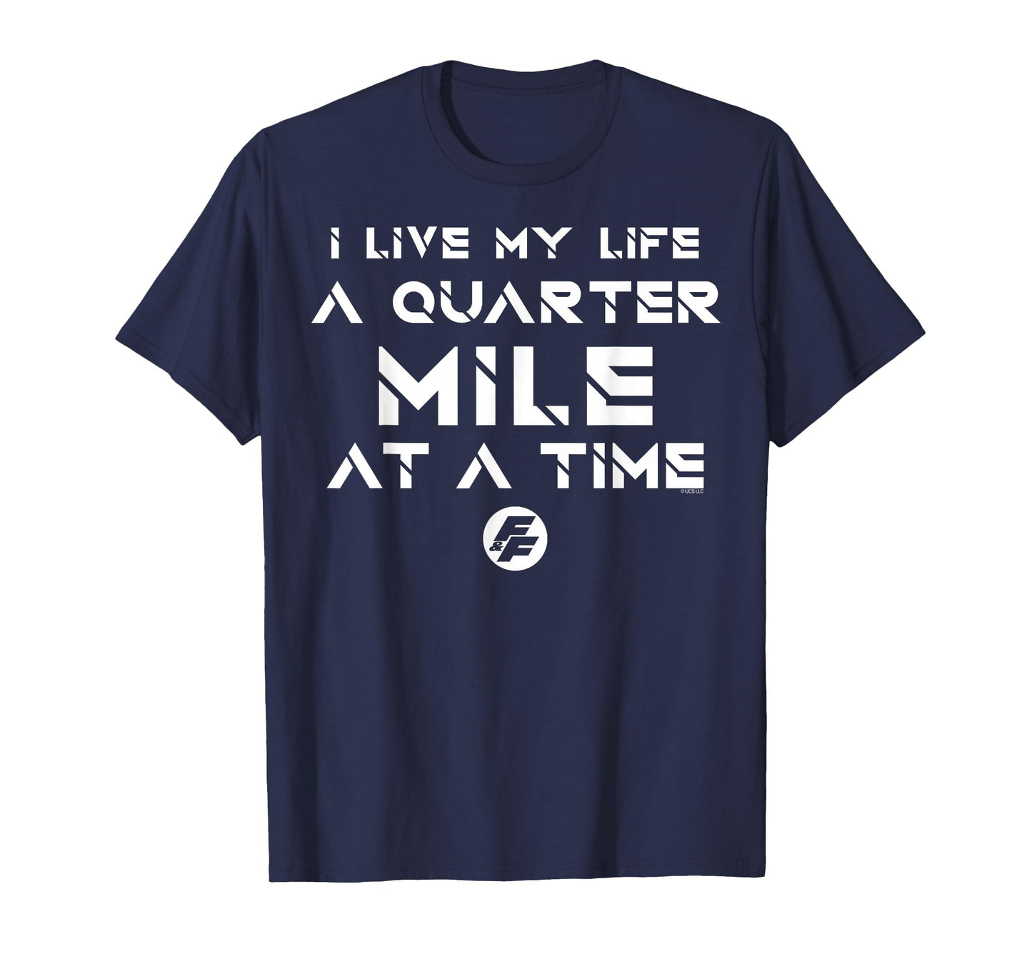 Fast & Furious Life at A Quarter Mile at A Time Word Stack T-Shirt