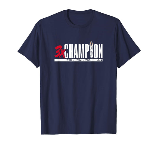 Clayton Kershaw - Three-Time Champion - Los Angeles Baseball T-Shirt
