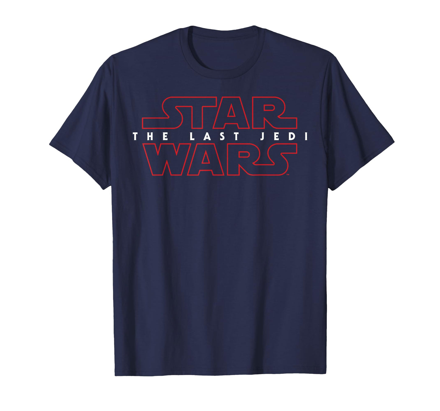 Star Wars Last Jedi Red Outline Logo Graphic T-Shirt T-Shirt
