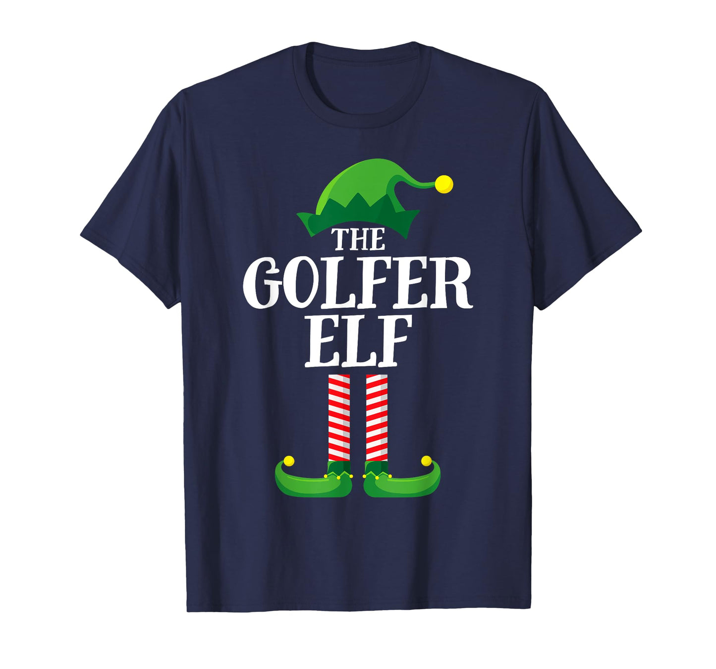 Golfer Elf Matching Family Group Christmas Party T-Shirt