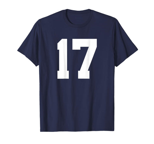 Number 17 (On Back) Sports Team Jersey T-Shirt