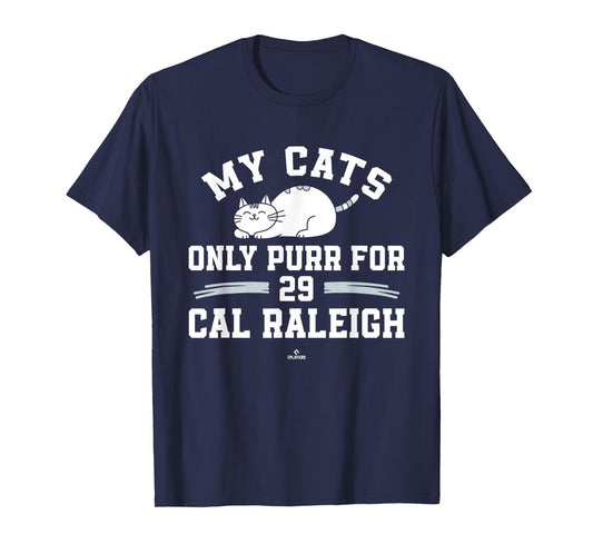 Cat Lovers for Cal Raleigh Seattle Baseball MLBPA Men Women Kids T-Shirt
