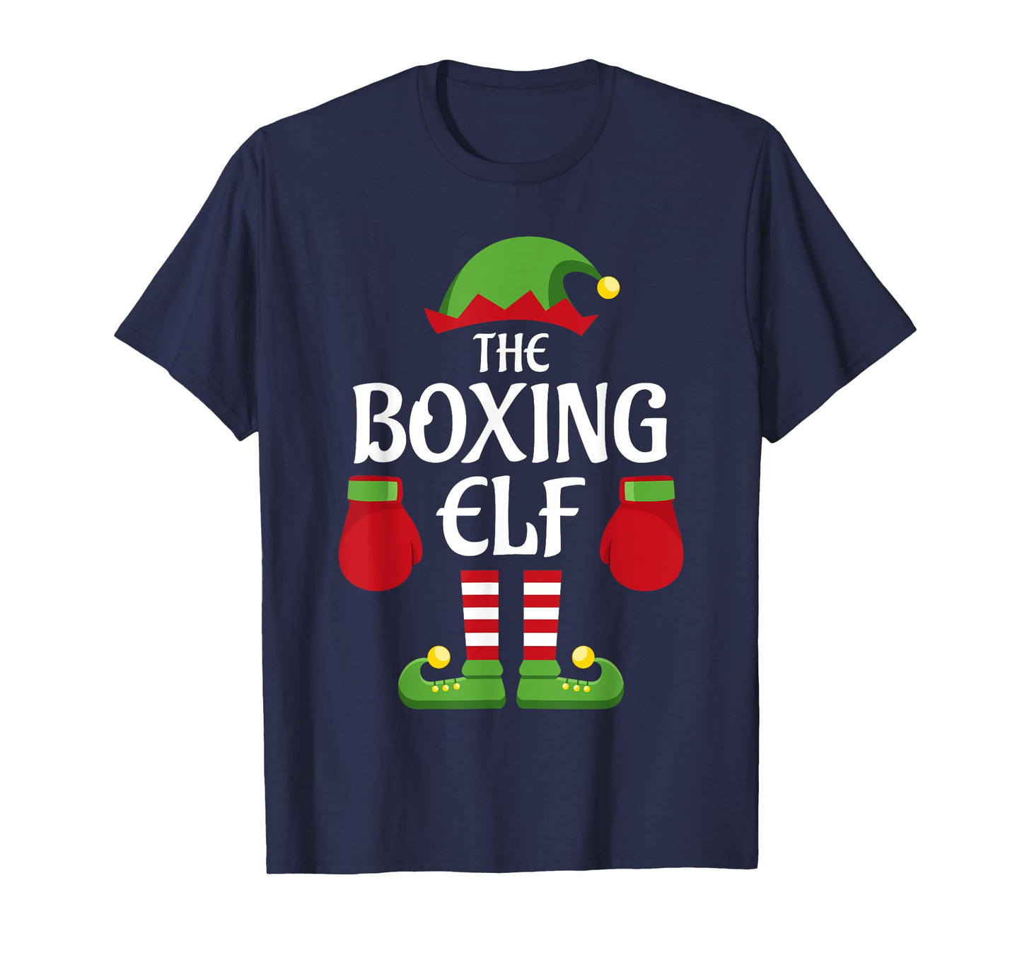 Boxing Elf Family Matching Group Christmas Boxer T-Shirt