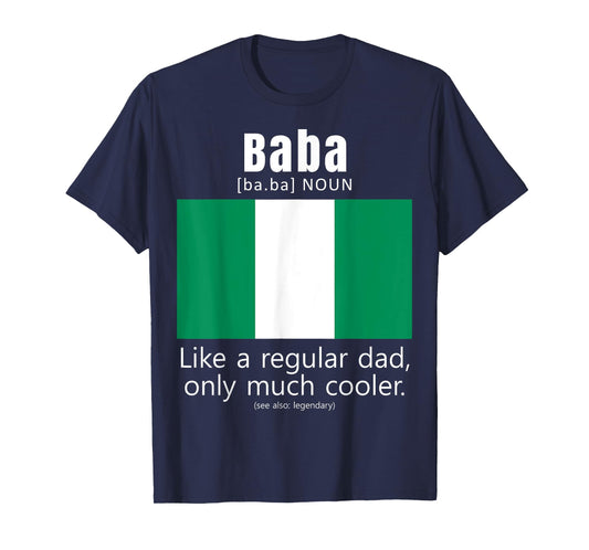 American Nigerian Patriot Flag Fathers Day Nigeria Dad T-Shirt