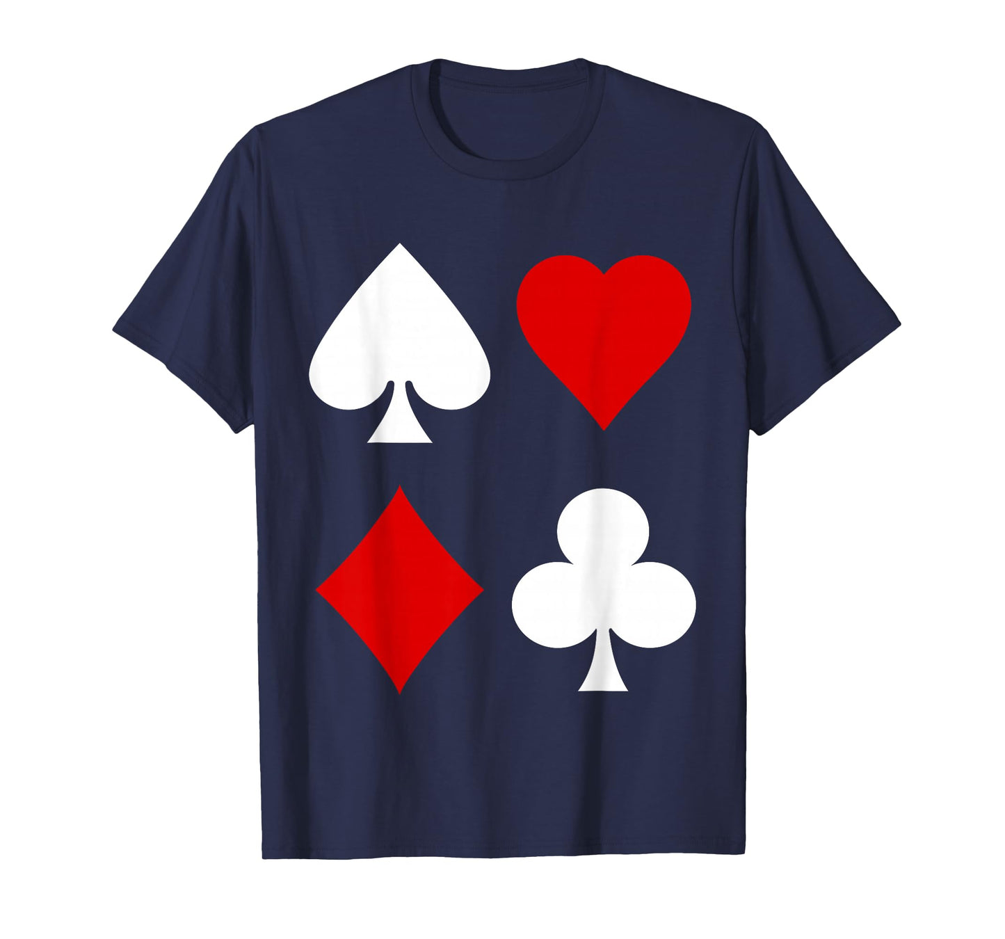 Playing Card Diamonds Spades Clubs Hearts Symbol Poker Rummy T-Shirt