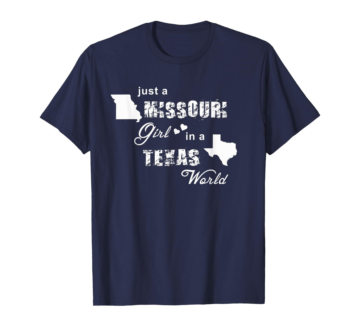 Just a Missouri girl in a Texas world T-shirt T-Shirt