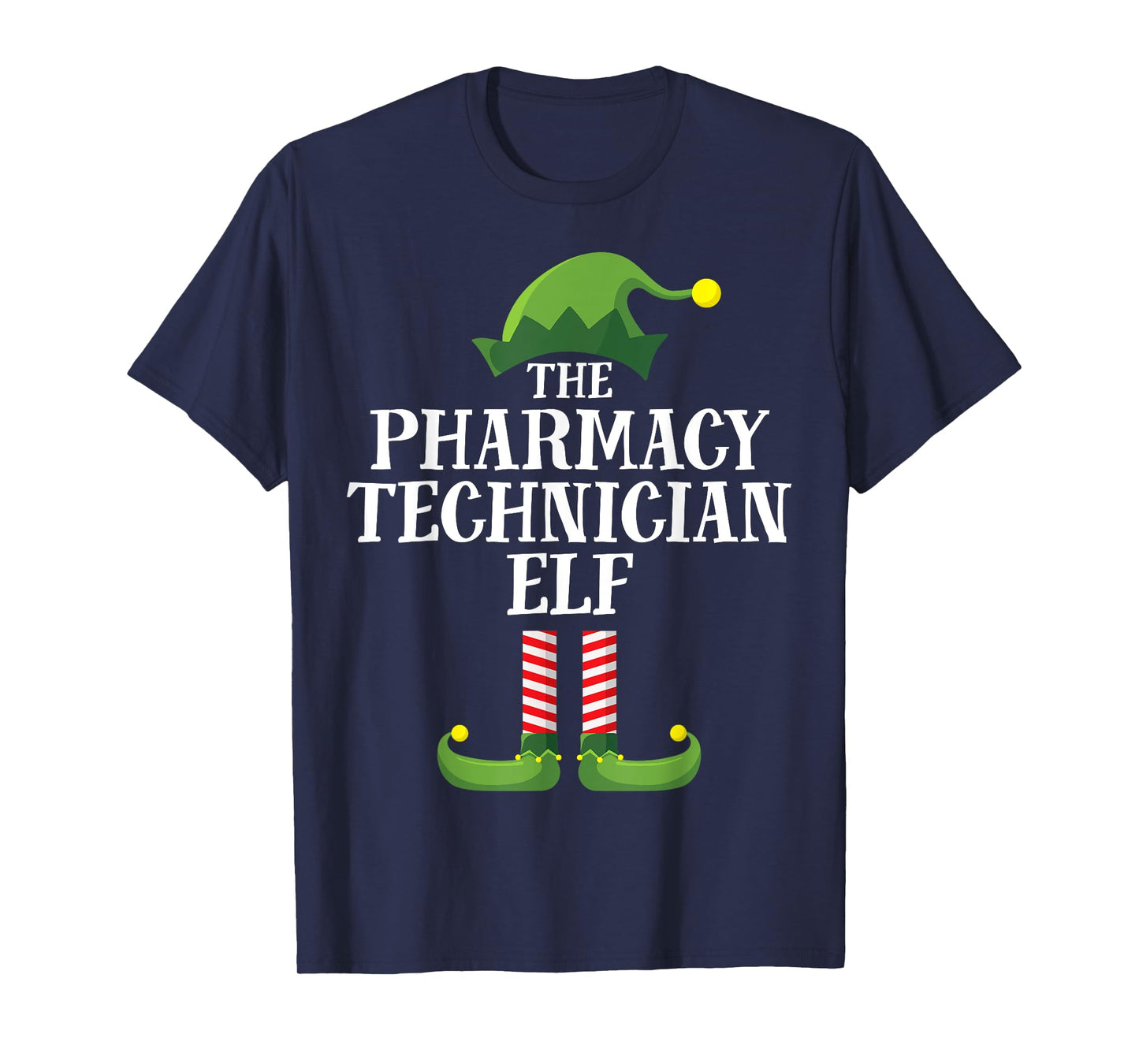 Pharmacy Tech Elf Matching Family Group Christmas Party PJ T-Shirt