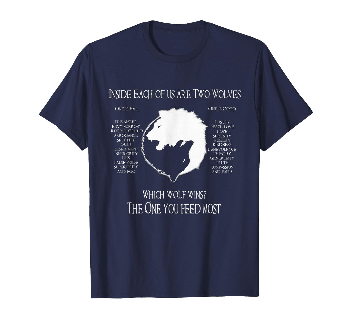 Cherokee Wolf! - Inside Each Of Us Are Two Wolves One T-Shirt