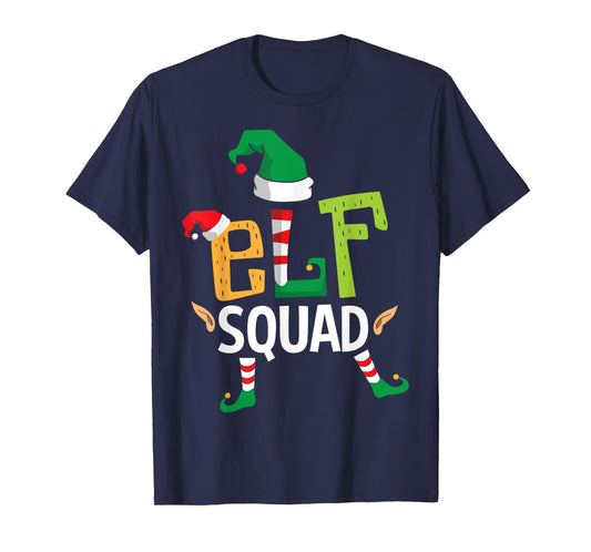 Elf Squad Funny Elves Family Christmas Matching Couple X-Mas T-Shirt
