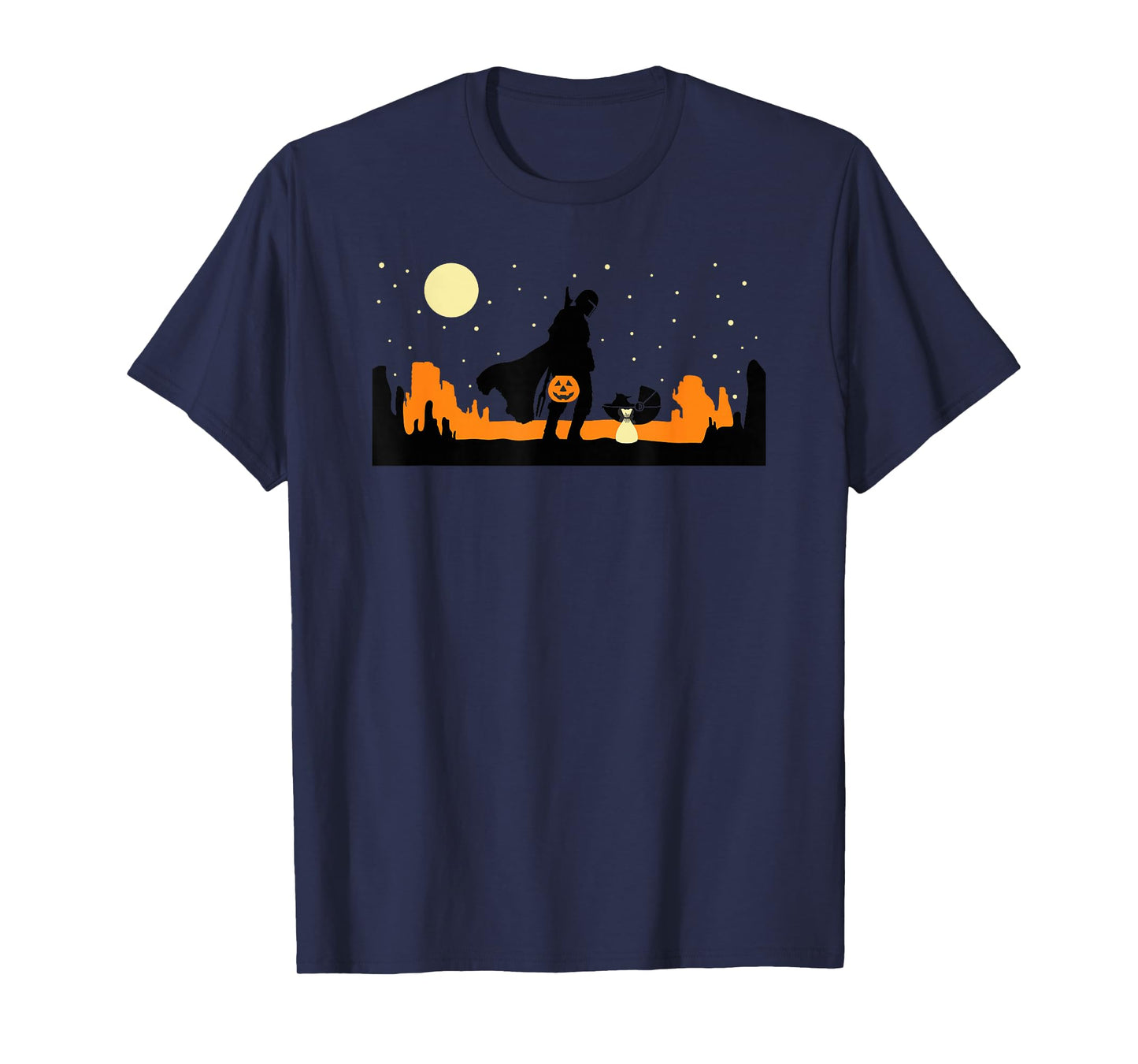 Star Wars The Mandalorian Halloween Candy Hunters Silhouette T-Shirt