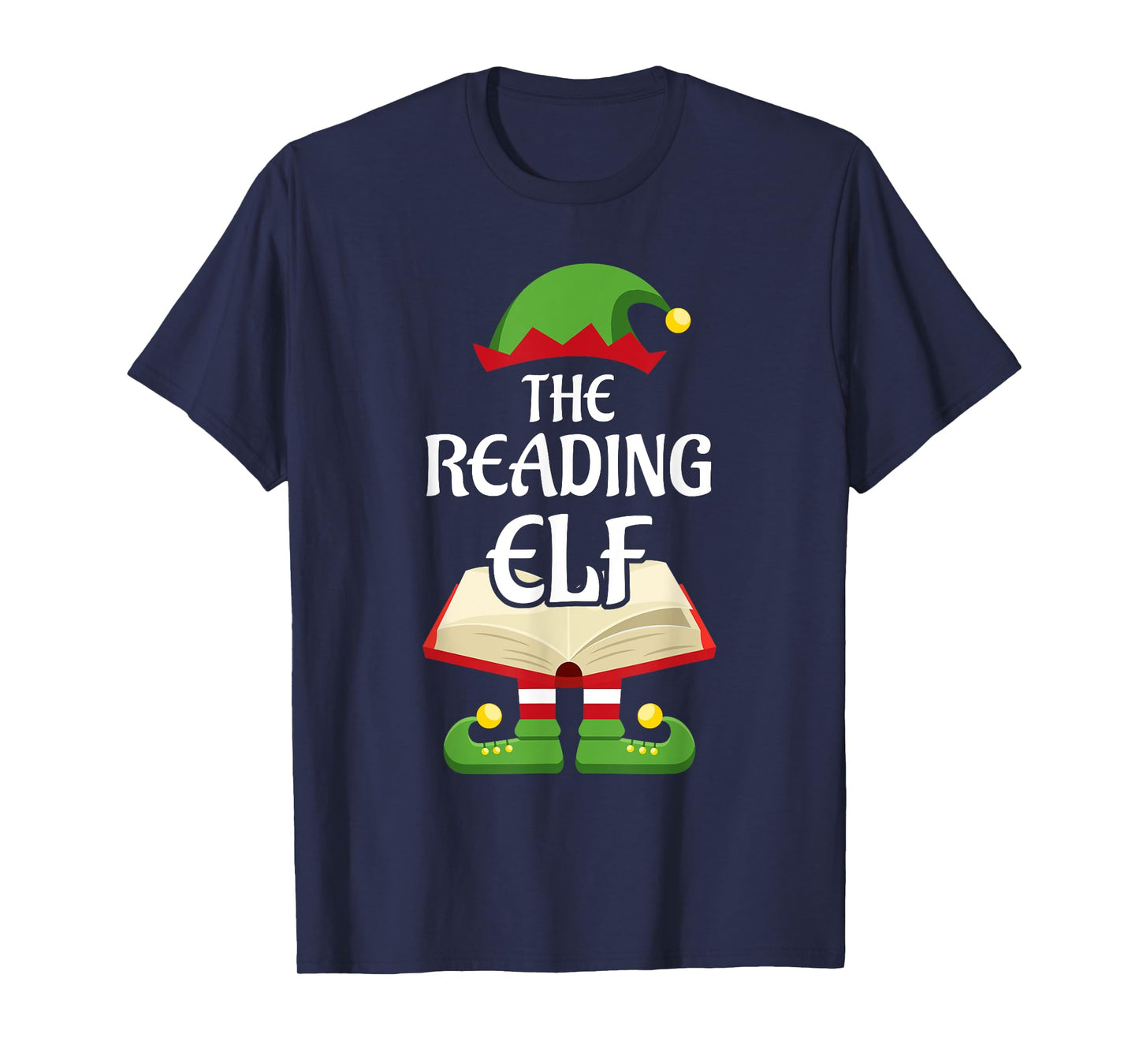 Reading Elf Family Matching Group Christmas Books T-Shirt