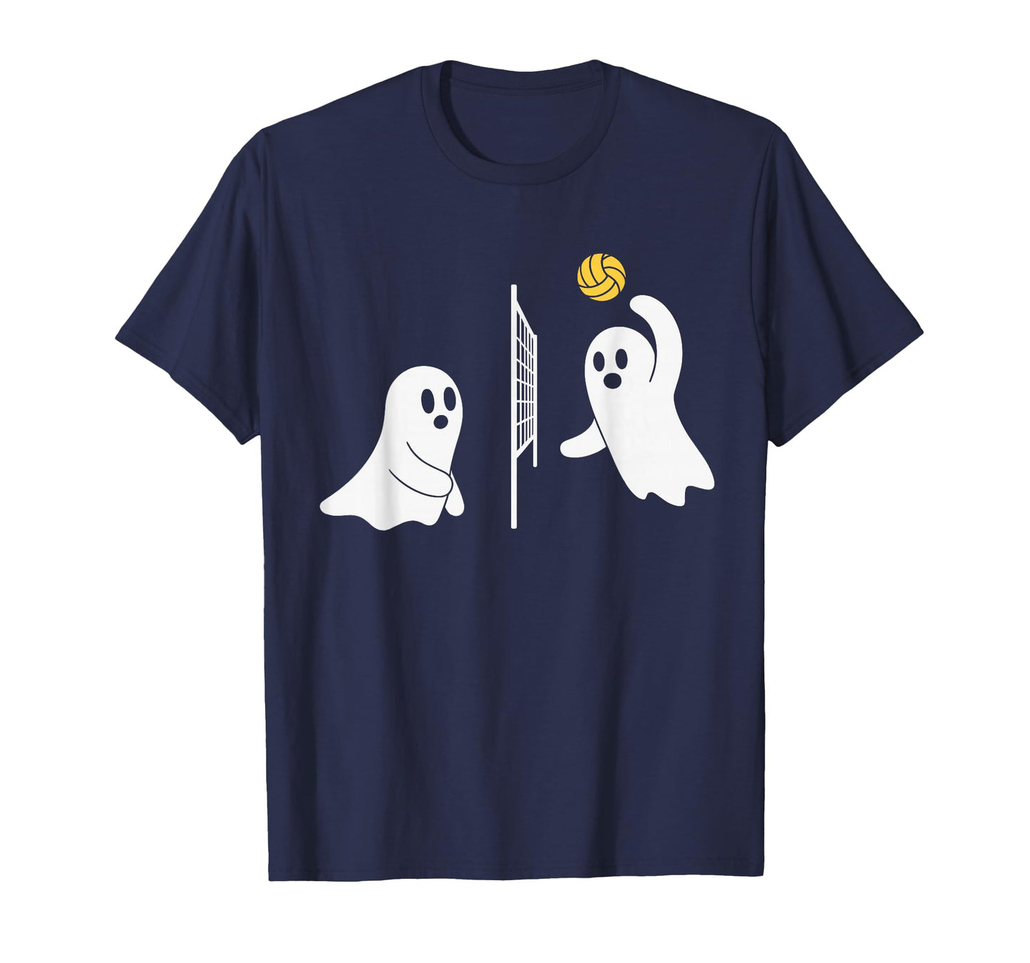 Cute Ghosts Playing Volleyball Lovers Spooky Halloween T-Shirt