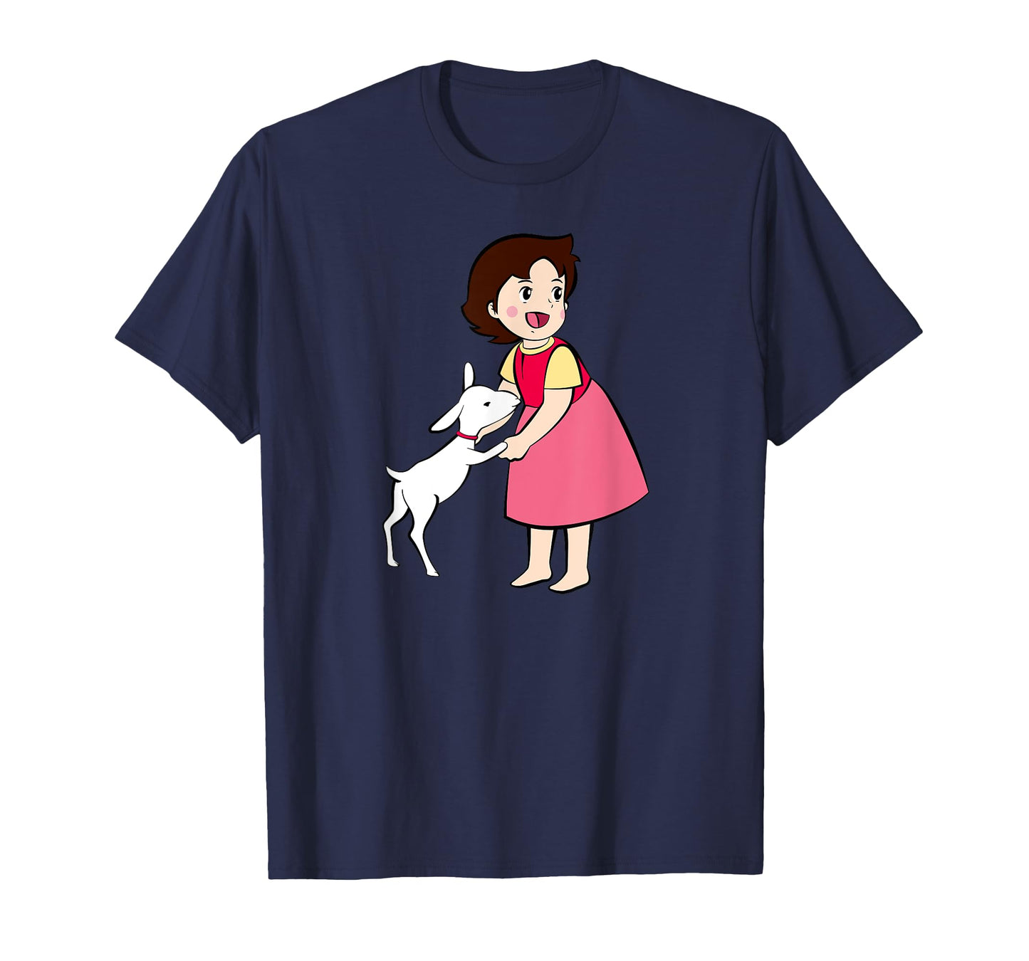 Heidi with Goat Cute Cartoon TV Series T-Shirt