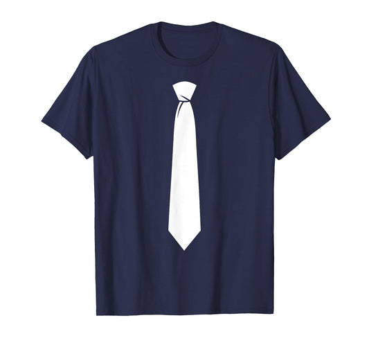 White Tie Costume Shirt Adult Men Women Kids Tie Costume T-Shirt