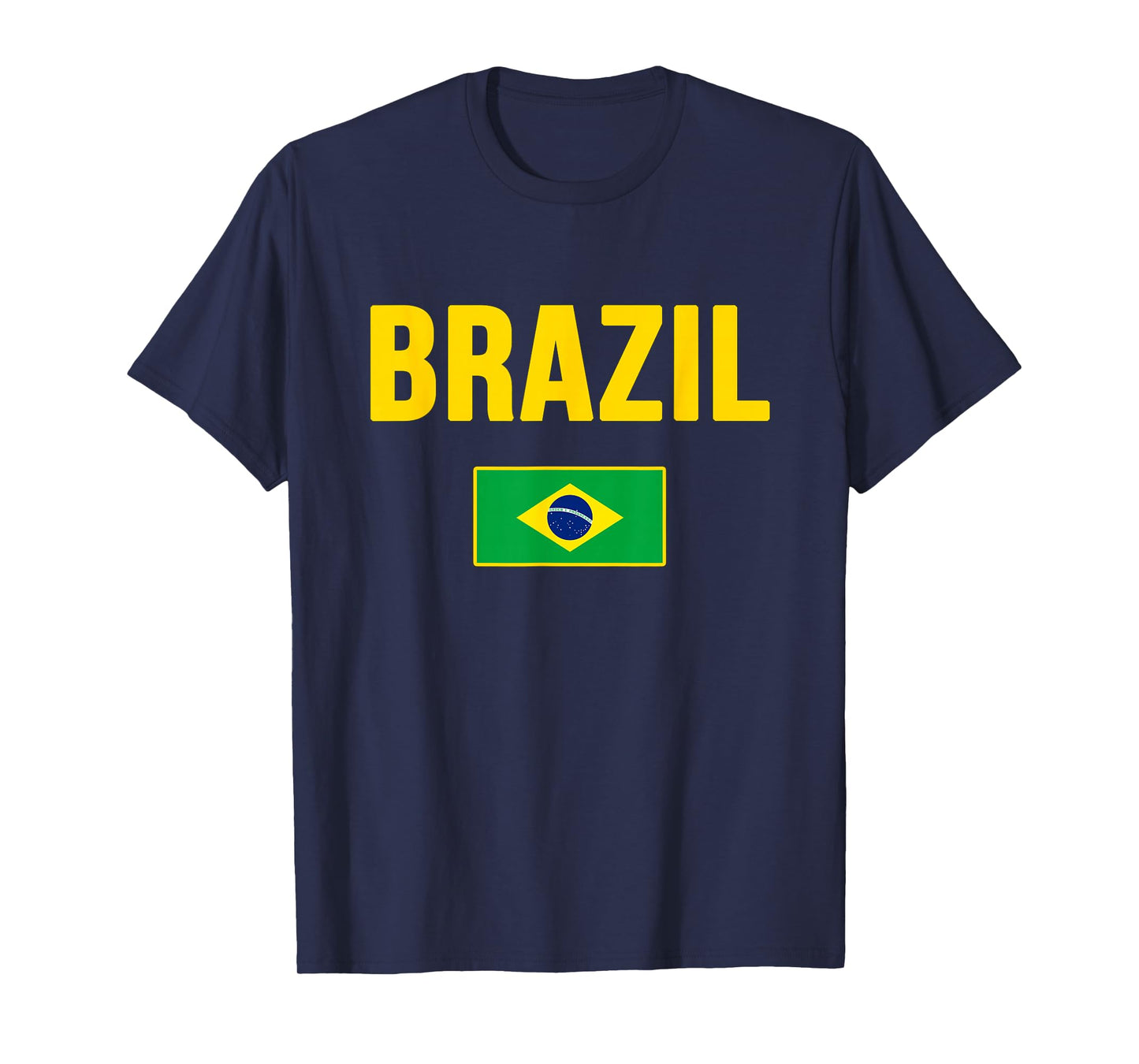Brazil Flag Design Green Yellow Blue for Men Women Kids T-Shirt