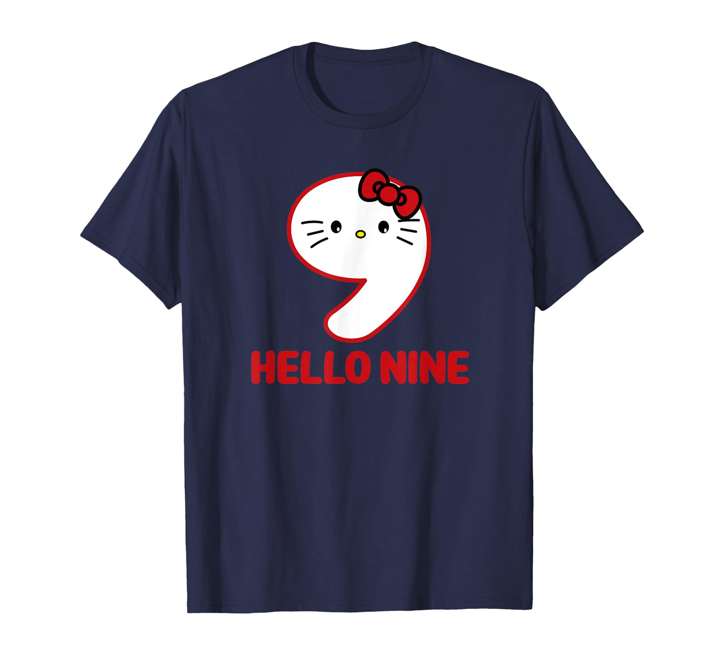 Happy Birthday Kitty, Cute Hello Nine Bday 9th Kawaii Gift T-Shirt
