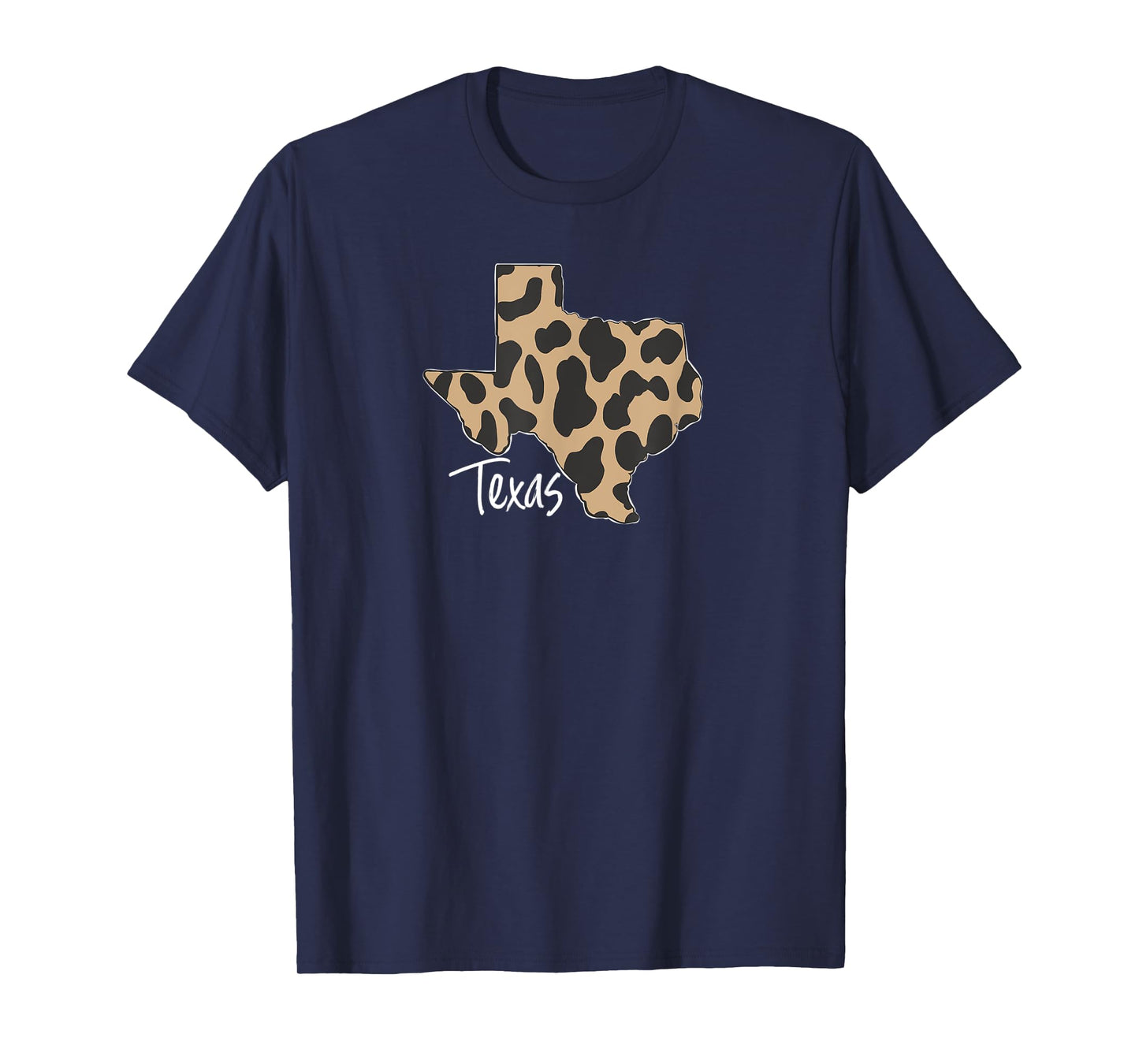 Home State of Texas Leopard Print Design T-Shirt
